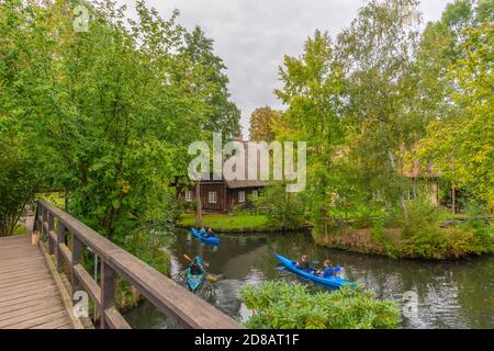 Communauté de Lehde, Spree Forrest Oberstreewald, Brandebourg, Allemagne de l'est, Europe Banque D'Images