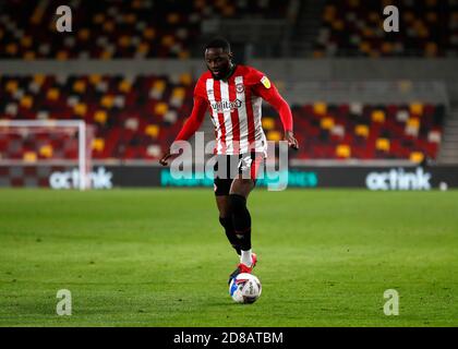 Brentford Community Stadium, Londres, Royaume-Uni. 27 octobre 2020. Championnat de football de la Ligue anglaise de football, Brentford FC versus Norwich City; Josh Dasilva de Brentford crédit: Action plus Sports/Alay Live News Banque D'Images