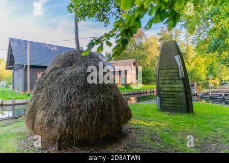 Communauté de Lehde, Spree Forrest Oberstreewald, Brandebourg, Allemagne de l'est, Europe Banque D'Images