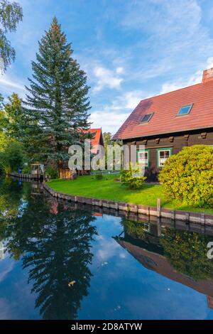 Communauté de Lehde, Spree Forrest Oberstreewald, Brandebourg, Allemagne de l'est, Europe Banque D'Images