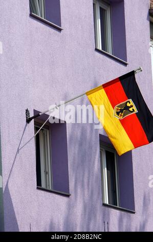 Bunte Fassaden in einer Wohnstraße, Köln, Nordrhein-Westfalen, Deutschland Banque D'Images