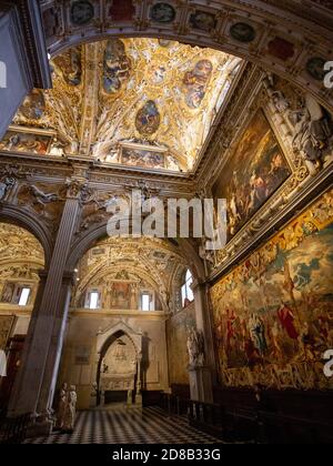 Intérieurs ornés de la cathédrale de Bergame, Italie Banque D'Images