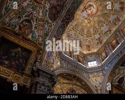 Intérieurs ornés de la cathédrale de Bergame, Italie Banque D'Images