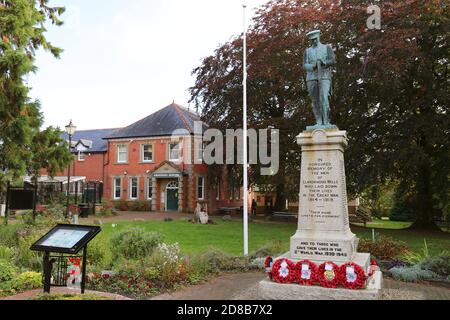 Radnorshire Museum and War Memorial, Temple Street, Llandrindod Wells, Radnorshire, Powys, pays de Galles, Grande-Bretagne, Royaume-Uni, Europe Banque D'Images