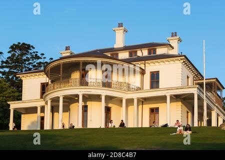 Strickland House dans la lumière de fin d'après-midi. Bâtiment classé au patrimoine, il est maintenant utilisé pour des fonctions. Également utilisé comme studio de cinéma et Baz Luhrmann filmé Banque D'Images