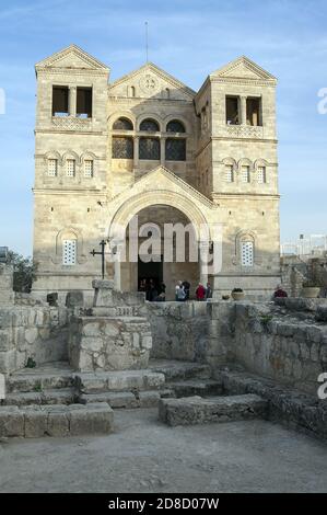 Góra Tabor, Mont Tabor הר תבור‎ Har Tavor; Israël, Izrael, ישראל; Eglise de la Transfiguration - vue extérieure. Verklärungsbasilika. כנסיית ההשתנות Banque D'Images