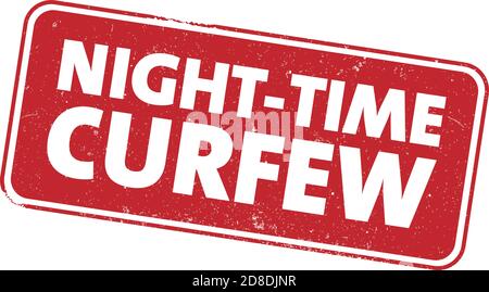 Illustration du SYMBOLE du COUVRE-FEU nocturne rouge grundy ou du vecteur du timbre Illustration de Vecteur