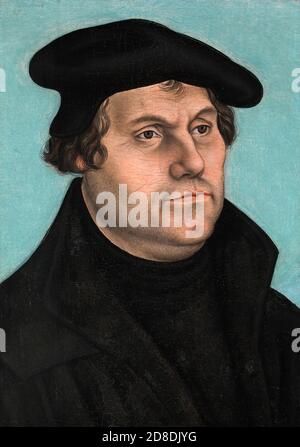 Martin Luther (1483-1546) était un professeur allemand, théologien, et figure clé dans la réforme protestante, ainsi qu'un traducteur de la Bible dans le vernaculaire allemand. Banque D'Images