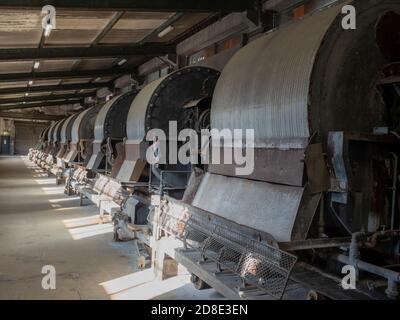 Machines de traitement du minerai, mine de visiteurs historiques Rammelsberg, site classé au patrimoine mondial de l'UNESCO, Goslar, Harz, Allemagne Banque D'Images