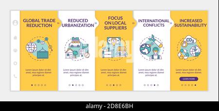 Modèle de vecteur d'intégration du phénomène de mondialisation inverse Illustration de Vecteur