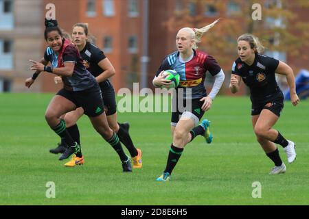 Guildford, Angleterre. 24 octobre 2020. Heather Cowell, de Harlequins Women, lors du match Allianz Premier 15s entre Harlequins Women et Exeter Chiefs Women. Credit: Richard Perriman/Alamy Live News Banque D'Images