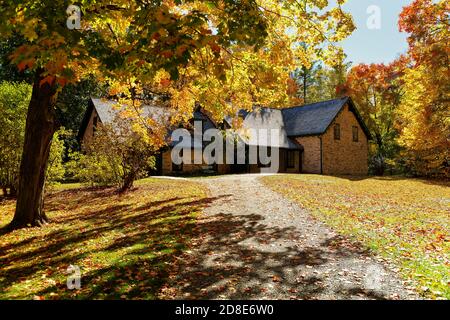 Lieu historique national Woodside Kitchener (ONTARIO) Canada à l'automne. Ancien domicile du premier ministre canadien William Lyon Mackenzie King. Banque D'Images