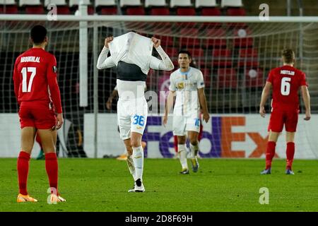 ALKMAAR, PAYS-BAS - OCTOBRE 29 : Hrvoje Smoliclof HNK Rijeka lors du match de l'UEFA Europa League entre AZ et Rijeka au stade AFAs, le 29 octobre 2020 à Eindhoven, pays-Bas (photo de Henk Seppen/Orange Pictures) Banque D'Images