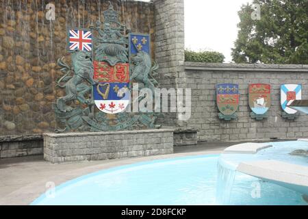 La fontaine de la Confédération près de l'édifice de l'Assemblée législative de la Colombie-Britannique, à Victoria, en Colombie-Britannique. Banque D'Images