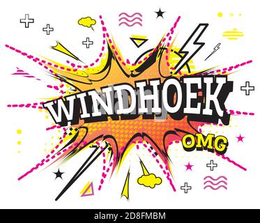 Winchoek Comic Text in Pop Art style isolé sur fond blanc. Illustration vectorielle. Illustration de Vecteur