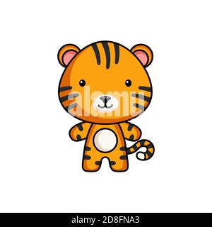 Bebe Tigre Design Kawaii Animal Image Vectorielle Stock Alamy