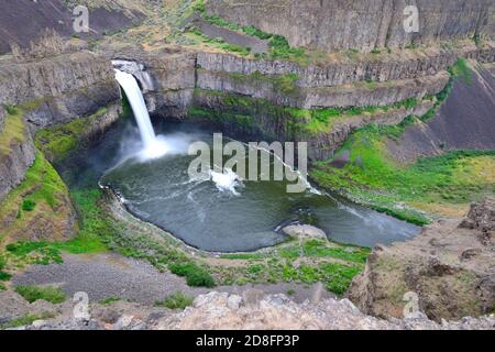 Palouse Falls au printemps, Washington-États-Unis Banque D'Images