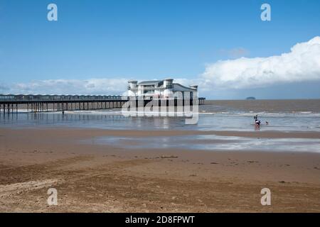 Grand Pier à Weston Super Mare Somerset Angleterre Banque D'Images
