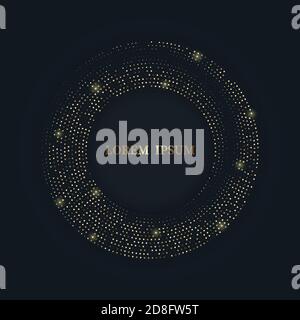 Chatterh en demi-ton doré radial, arrière-plan de luxe doré Illustration de Vecteur
