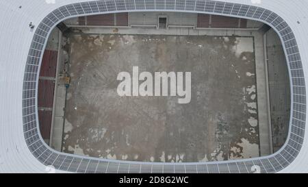 Vue aérienne du stade de football de Pudong où se tiendra le championnat du monde de la Ligue des légendes à Shanghai, en Chine, le 18 septembre 2020. Banque D'Images