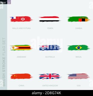 Ensemble d'indicateurs abstraits de contour de forme grunge, neuf indicateurs différents. Ensemble d'indicateurs vectoriels, partie 26 Illustration de Vecteur