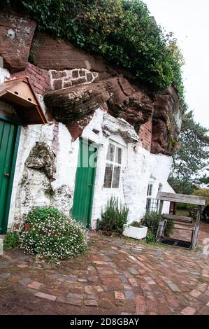 Autour du Royaume-Uni - Rock Houses, Kinver Edge, Stourbridge, Royaume-Uni Banque D'Images