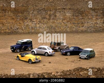 Groupe de véhicules qui avaient de très longues séries de production photographiées en 1996 Banque D'Images