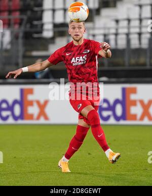 AZ Stadion Alkmaar, pays-Bas. 29 octobre 2020. Jesper Karlsson d'AZ lors de l'UEFA Europa League 2020/2021 Group Stage entre AZ Alkmaar et HNK Rijeka le 29 octobre. 2020 in AZ Stadion Alkmaar, pays-Bas crédit: SCS/Soenar Chamid/AFLO/Alamy Live News Banque D'Images