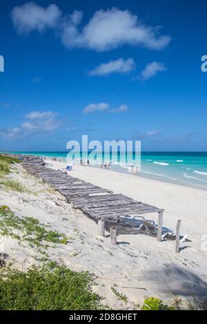 La province de Villa Clara, Cuba, l'archipel Jardines del Rey, Cayo Santa Maria, Playa Santa Maria Banque D'Images