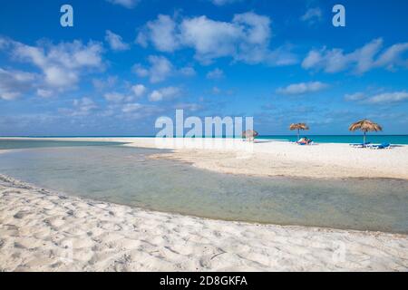 Cuba, Isla de la Juventud, Cayo Largo de Sur, Playa Paraiso Banque D'Images