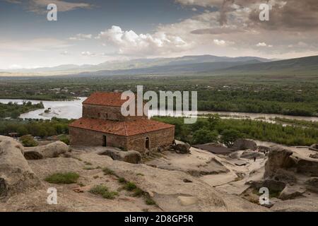 Église du Prince à Uplistsikhe, le long de la rivière Mtkvari en Géorgie, dans le Caucase, en Europe de l'est. Banque D'Images