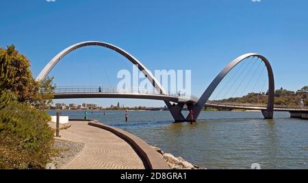 Pont piétonnier Elizabeth Quay Perth Australie occidentale Banque D'Images