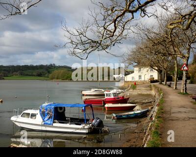 La rivière Truro à Sunny Corner près de Malpas, Cornouailles. Banque D'Images