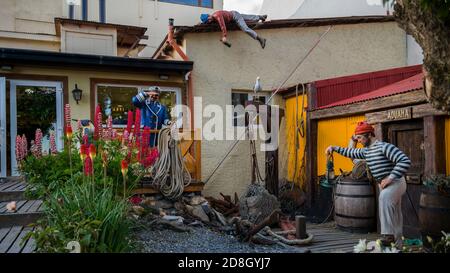 --FILE--la vue sur la rue de la ville la plus méridionale du monde, connue sous le nom de "la fin du monde", Ushuaia, Argentine, 16 février 2016. Banque D'Images