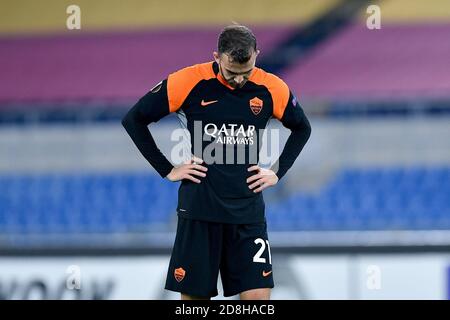 Rome, Italie. 29 octobre 2020. Borja Mayoral d'AS Roma semble abattu lors du groupe de l'UEFA Europa League UN match de niveau entre AS Roma et CSKA Sofia au Stadio Olimpico, Rome, Italie, le 29 octobre 2020. Credit: Giuseppe Maffia/Alay Live News Banque D'Images