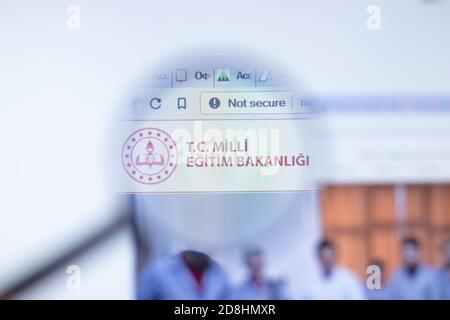 New York, Etats-Unis - 29 septembre 2020 : meb.gov.tr site Internet de la société avec logo en gros plan, Editorial Banque D'Images