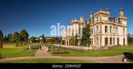 Royaume-Uni, pays de Galles, Glamorgan, Barry, Dyffryn Gardens, maison principale, vue panoramique sur l'ouest Banque D'Images