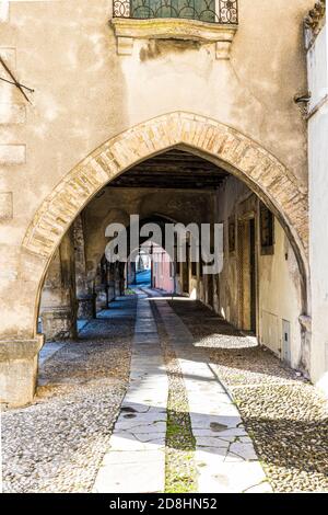 Italie Vénétie Vittorio Veneto - Serravalle - arcade Banque D'Images