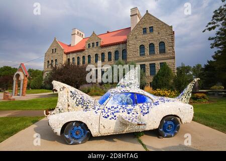 Grand Requin Blanc par High School Kids, Musée d'Art, Paris Gibson Square, Great Falls, Montana, USA Banque D'Images