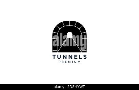 black tunnels vintage logo vector icône Illustration de Vecteur