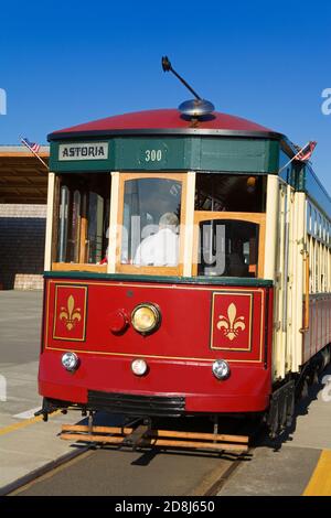 1913 Historique Le tramway, le tramway d'Astoria Banque D'Images