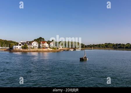 Plage de Conleau, vannes - Golfe du Morbihan, Bretagne, France Banque D'Images