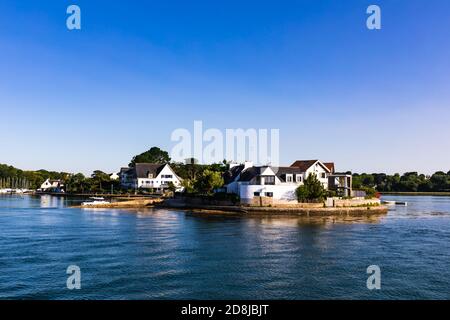 Plage de Conleau, vannes - Golfe du Morbihan, Bretagne, France Banque D'Images