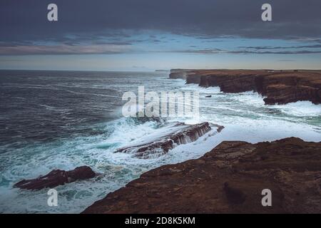 Falaises Yesnaby, Orkney Banque D'Images