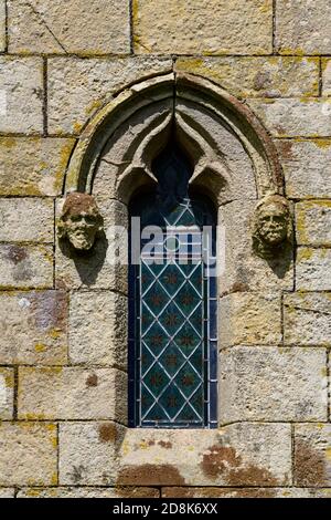 Détails de l'église à Uppington, Shropshire Angleterre Banque D'Images