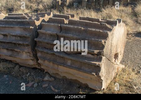 Timgad, Batna/Algérie - 10/11/2020: Les ruines de l'ancienne ville de Timgad (Thamugas) , construisent autour de 100 av. J.-C. dans la région d'Aures. Banque D'Images