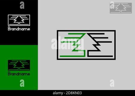 Dessin de la ligne du logo de pin, design de logo créatif et moderne. Illustration de Vecteur