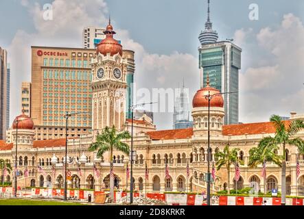 Place Merdeka, Kuala Lumpur, HDR image Banque D'Images