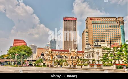 Kuala Lumpur autour de Masjid Jamek, HDR image Banque D'Images
