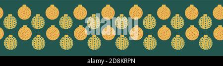 Boules de Noël sans coutures à bordure vectorielle Illustration de Vecteur